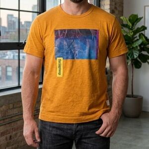 GFC Toronto 498 Queen St West "TheGigIsUp" Graphic T-Shirt XL Orange Streetwear